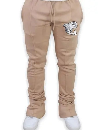 Tan Stacked Joggers 1na11 1 N A11