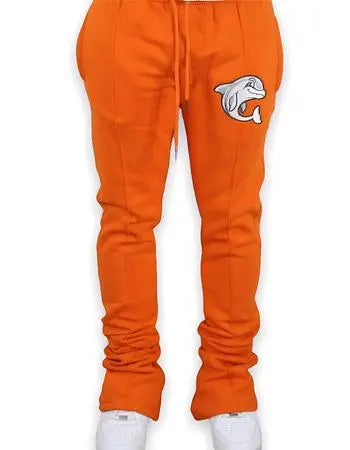 Orange Stacked Joggers 1 N’ A11