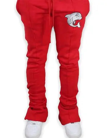 Red Stacked Joggers 1 N’ A11